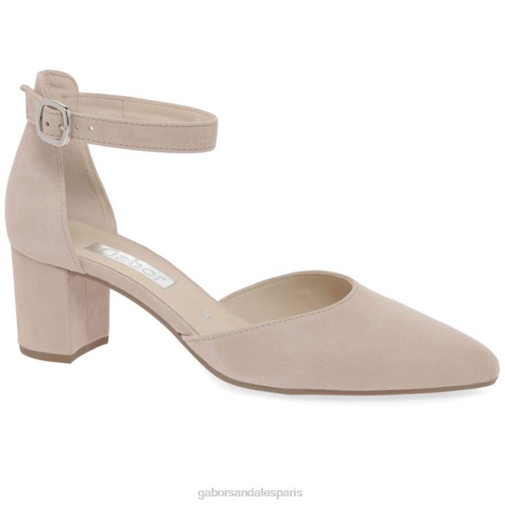 femmes Gabor daim rouge chaussures de gala ouvertes chaussure 4LHL40