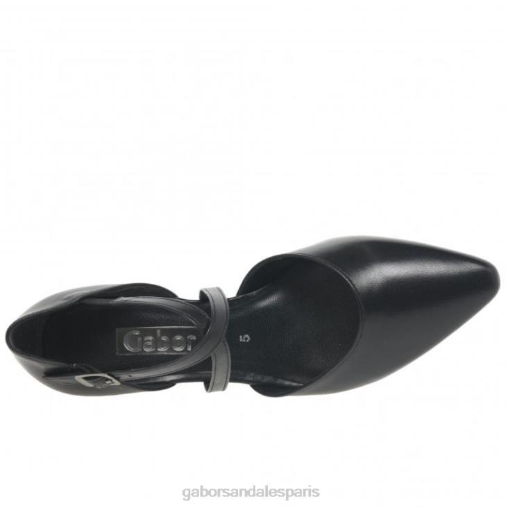 femmes Gabor noir Callow - escarpins modernes à brides croisées chaussure 4LHL30