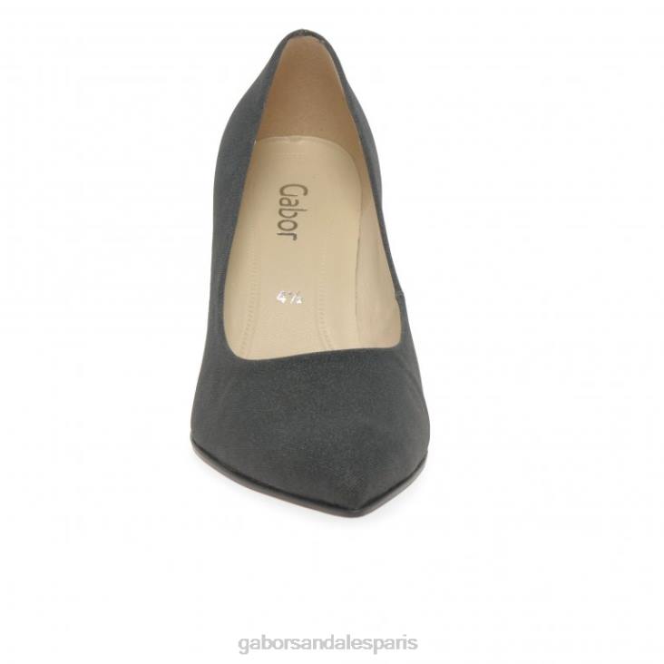 femmes Gabor noir pailleté ht escarpins danois chaussure 4LHL54