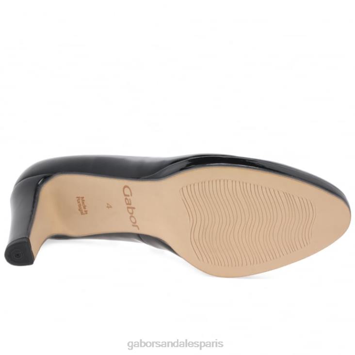 femmes Gabor noir splendides escarpins à talons hauts chaussure 4LHL59