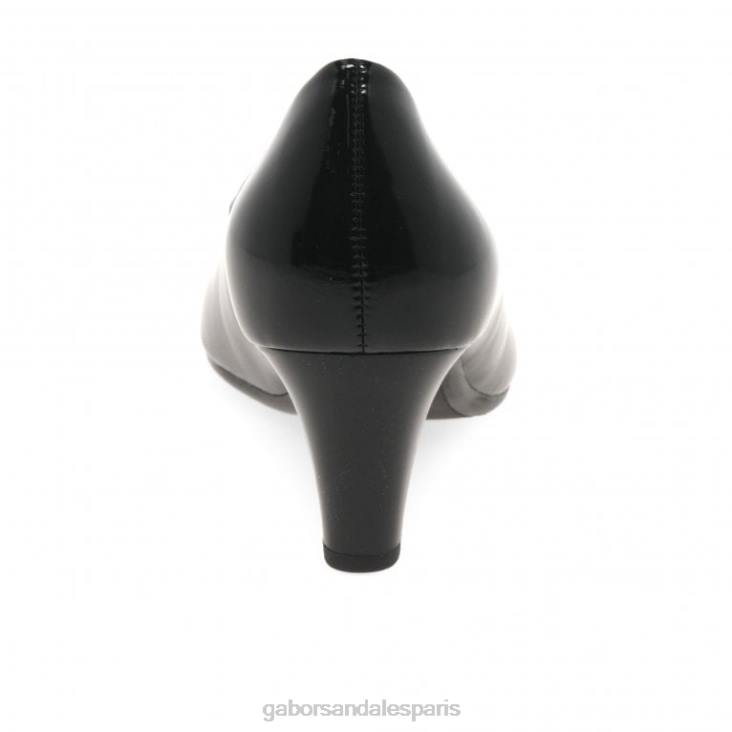 femmes Gabor noir vernis hi-tec escarpins nesta ii chaussure 4LHL317