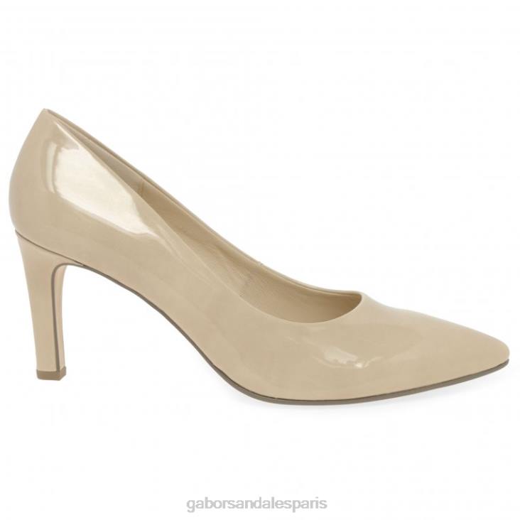 femmes Gabor sable brevet hi tec escarpins danois chaussure 4LHL56