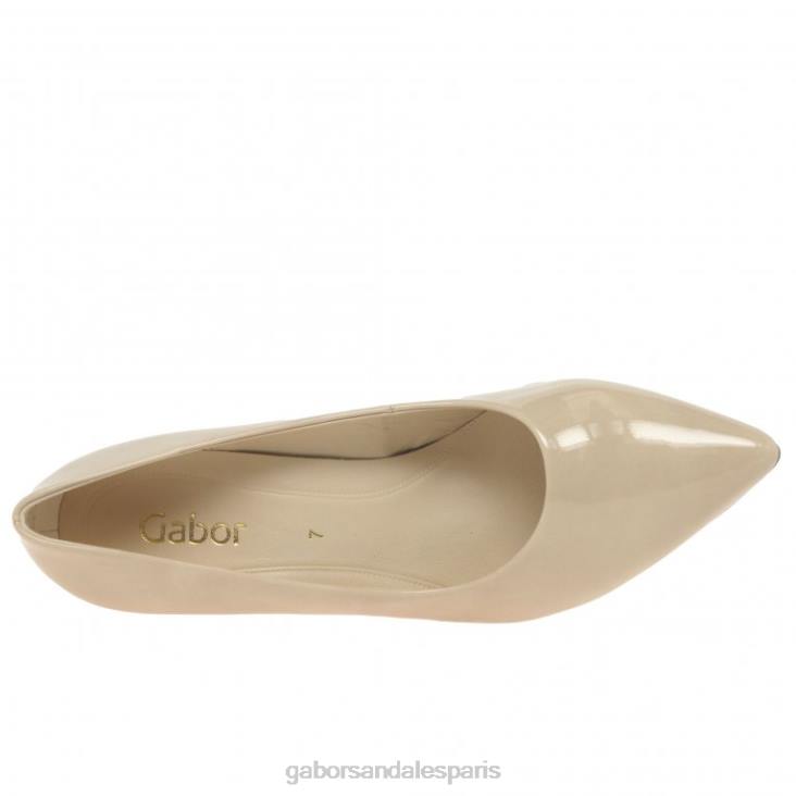 femmes Gabor sable brevet hi tec escarpins danois chaussure 4LHL56