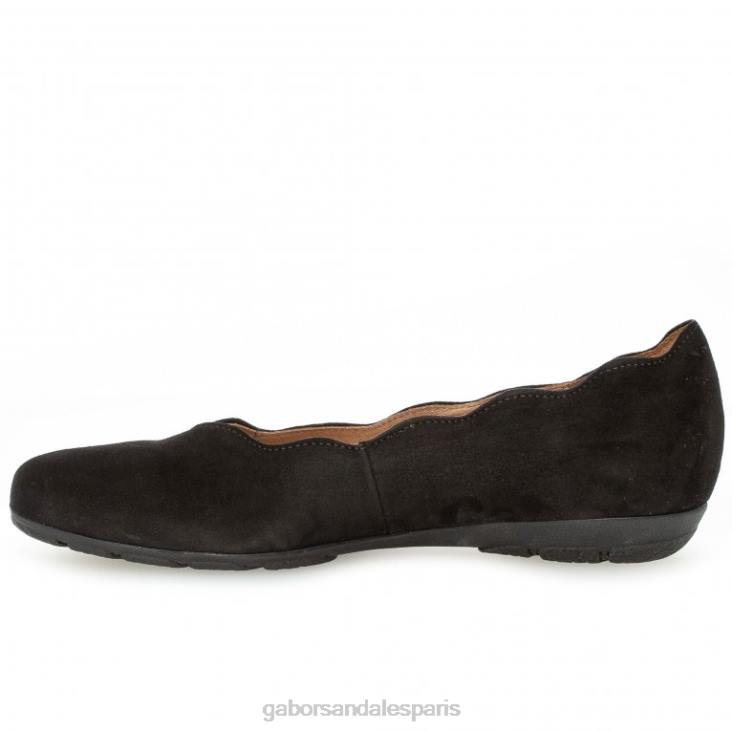 femmes Gabor Suède noir résister aux chaussures chaussure 4LHL112