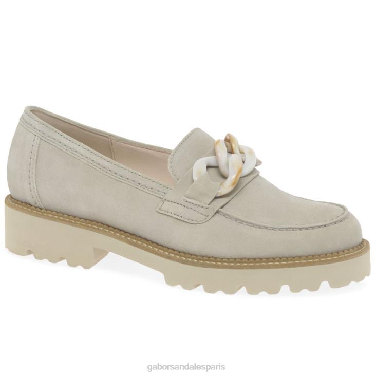 femmes Gabor lin suède mocassins marguerites chaussure 4LHL323
