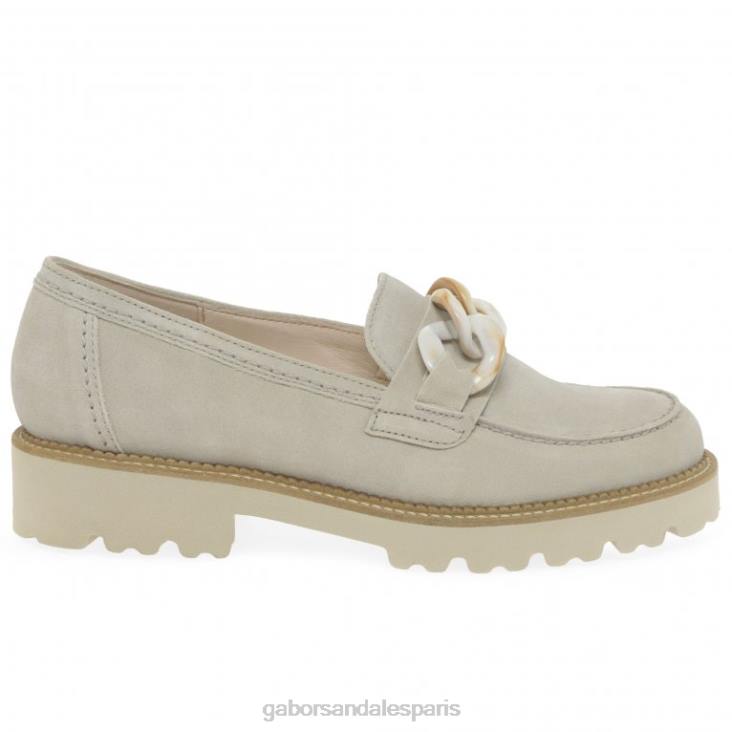 femmes Gabor lin suède mocassins marguerites chaussure 4LHL323