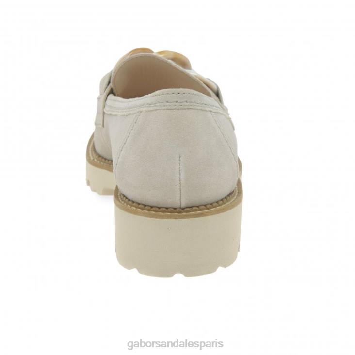 femmes Gabor lin suède mocassins marguerites chaussure 4LHL323