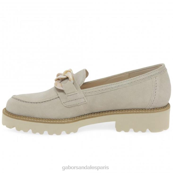 femmes Gabor lin suède mocassins marguerites chaussure 4LHL323