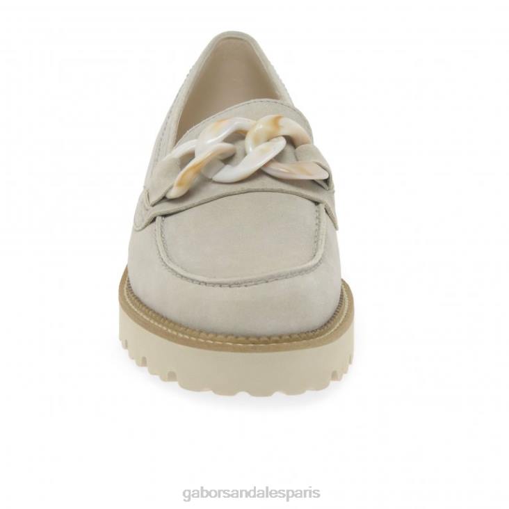 femmes Gabor lin suède mocassins marguerites chaussure 4LHL323