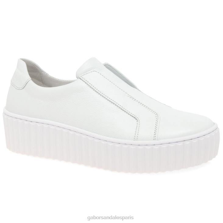 femmes Gabor blanc baskets Debra chaussure 4LHL148