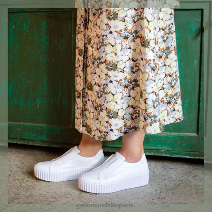 femmes Gabor blanc baskets Debra chaussure 4LHL148