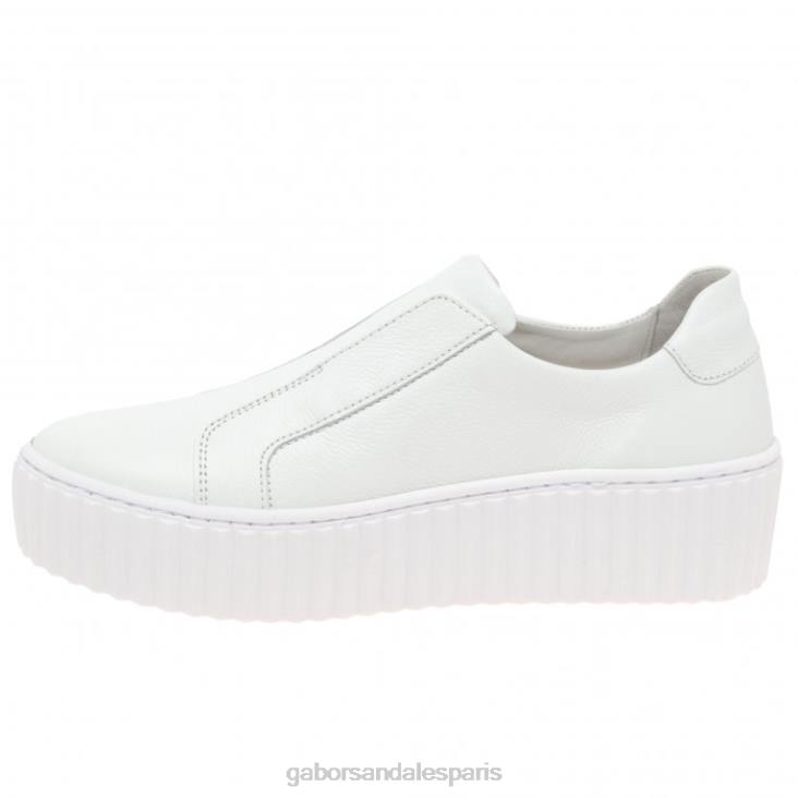 femmes Gabor blanc baskets Debra chaussure 4LHL148