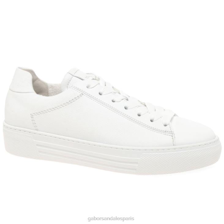 femmes Gabor blanc baskets camrose chaussure 4LHL139