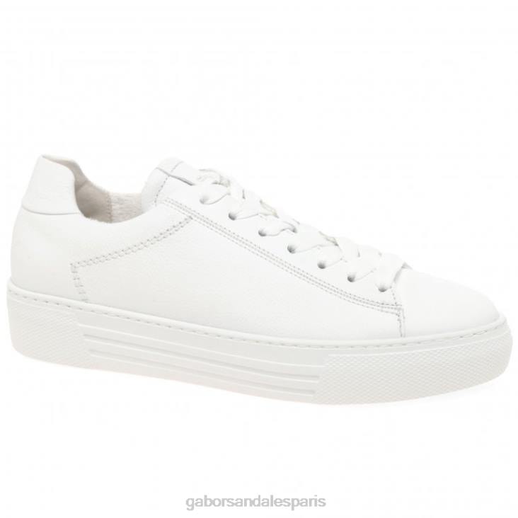 femmes Gabor blanc baskets camrose chaussure 4LHL139