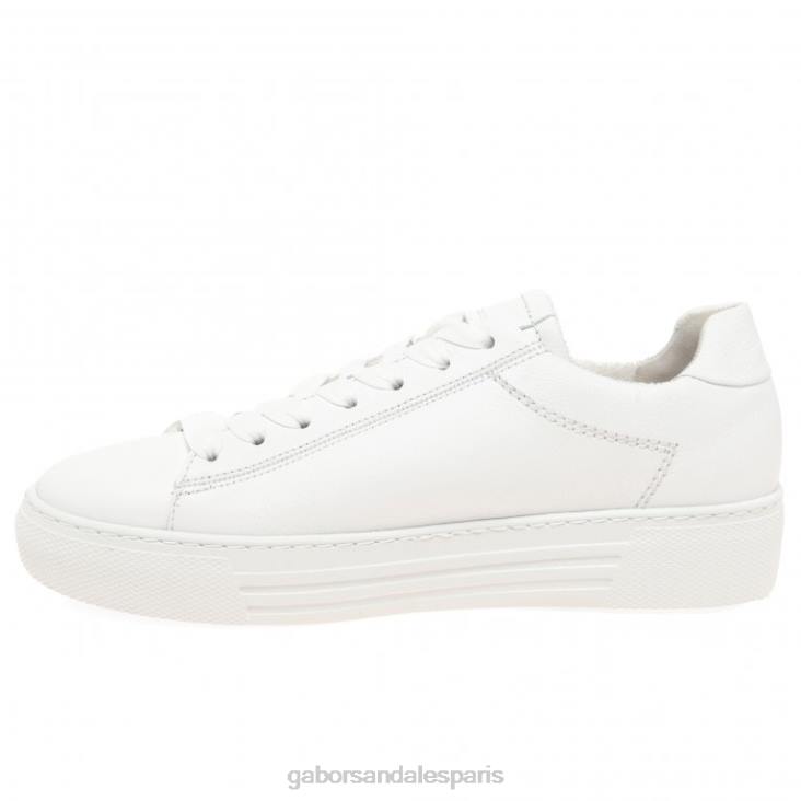 femmes Gabor blanc baskets camrose chaussure 4LHL139