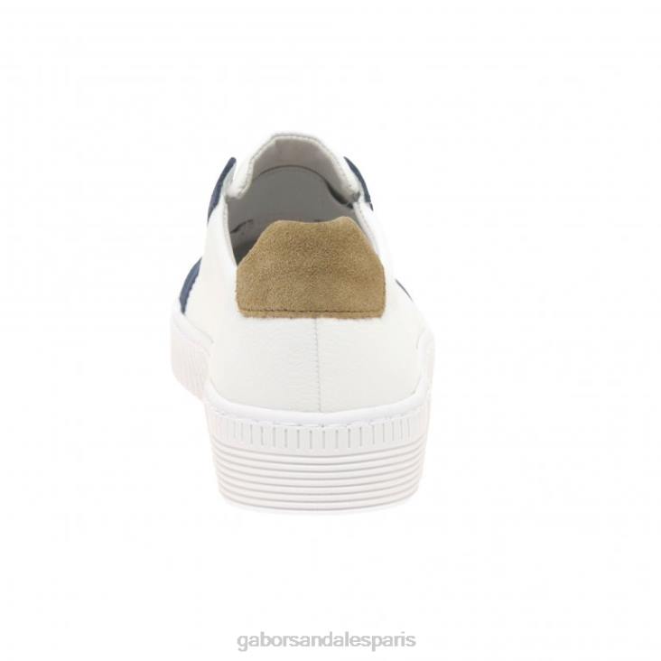 femmes Gabor blanc/marine baskets décontractées wye sports chaussure 4LHL140