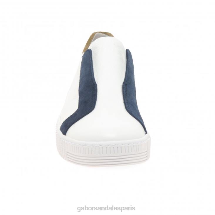 femmes Gabor blanc/marine baskets décontractées wye sports chaussure 4LHL140