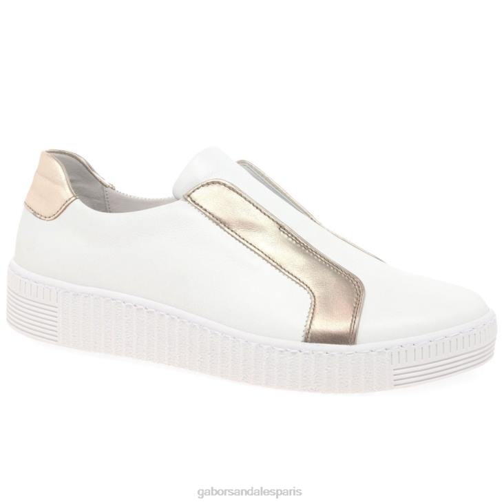 femmes Gabor blanc/pudre baskets décontractées wye sports chaussure 4LHL141