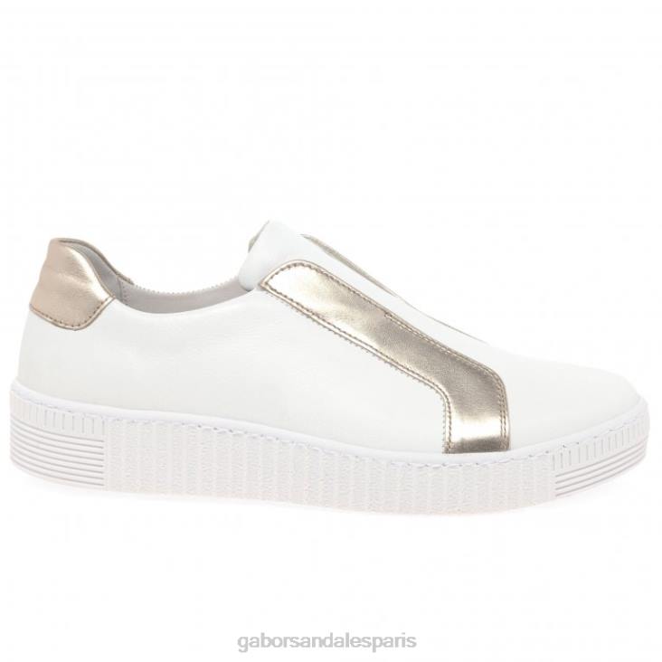 femmes Gabor blanc/pudre baskets décontractées wye sports chaussure 4LHL141