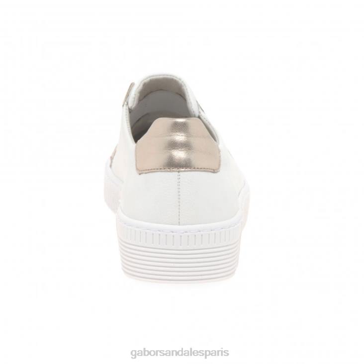 femmes Gabor blanc/pudre baskets décontractées wye sports chaussure 4LHL141