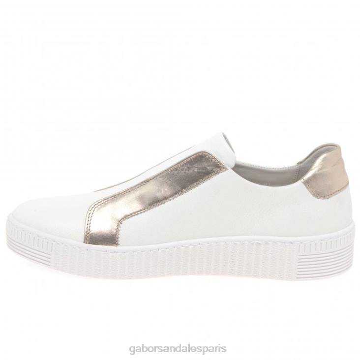 femmes Gabor blanc/pudre baskets décontractées wye sports chaussure 4LHL141