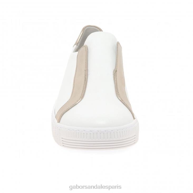 femmes Gabor blanc/pudre baskets décontractées wye sports chaussure 4LHL141