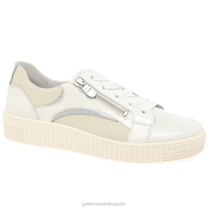 femmes Gabor combi latte argent formateurs wemo chaussure 4LHL142