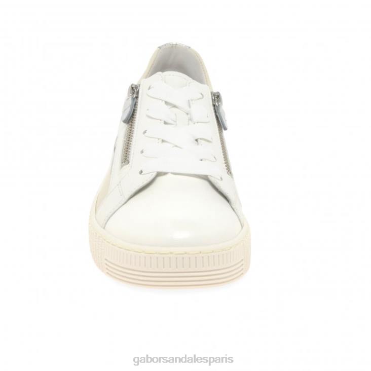 femmes Gabor combi latte argent formateurs wemo chaussure 4LHL142