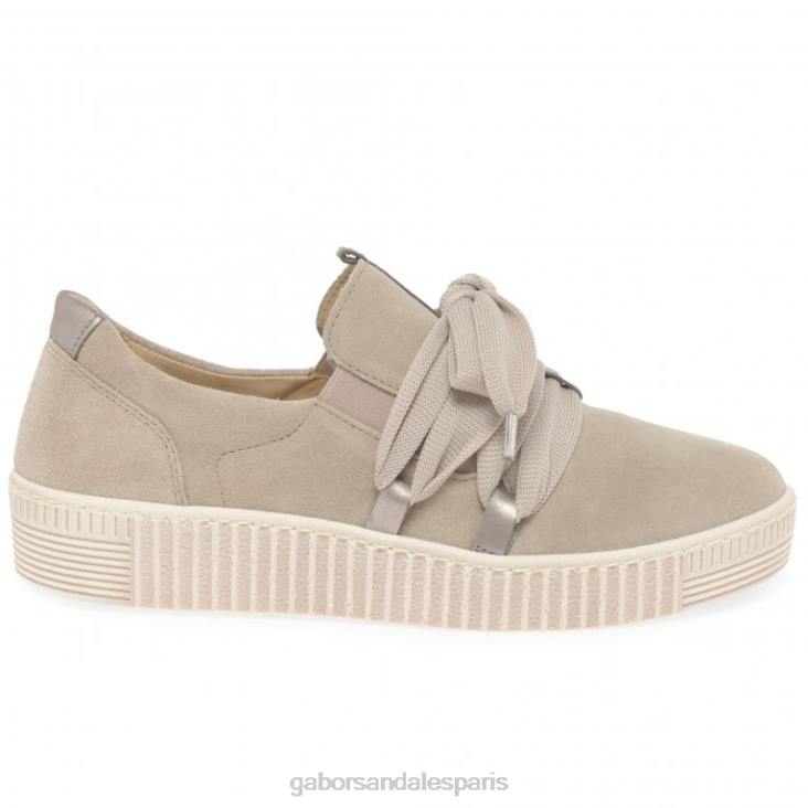 femmes Gabor daim de soie/muschel baskets casual valse chaussure 4LHL126