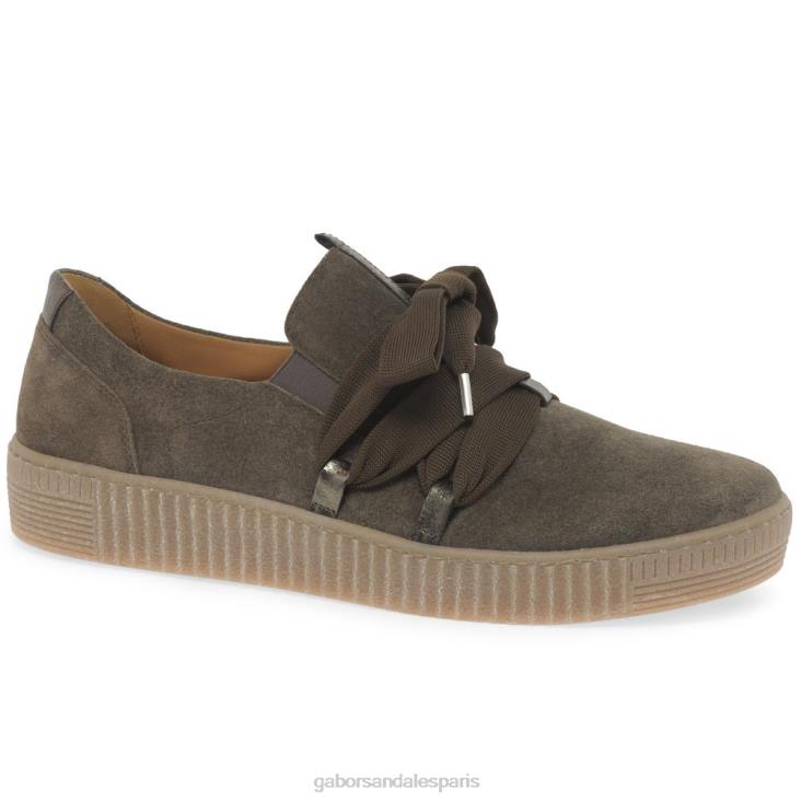 femmes Gabor daim tartufo baskets casual valse chaussure 4LHL128