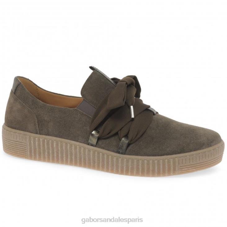 femmes Gabor daim tartufo baskets casual valse chaussure 4LHL128