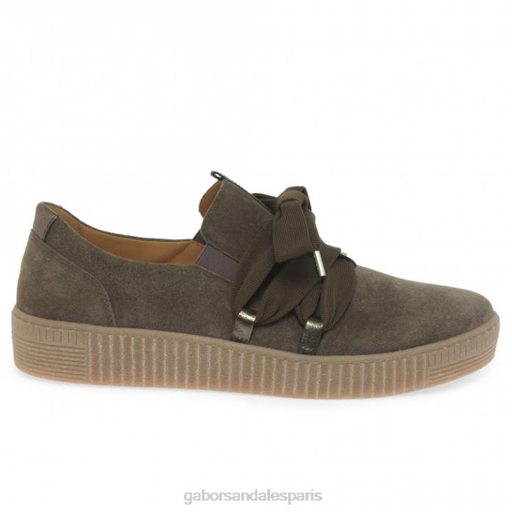 femmes Gabor daim tartufo baskets casual valse chaussure 4LHL128