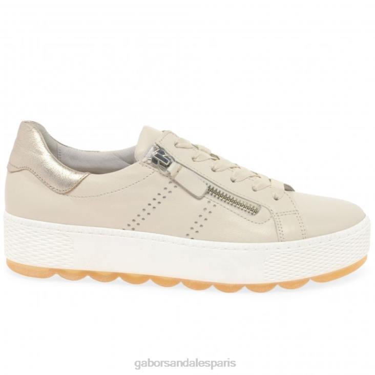 femmes Gabor ivoire/muscle baskets décontractées étanches chaussure 4LHL134