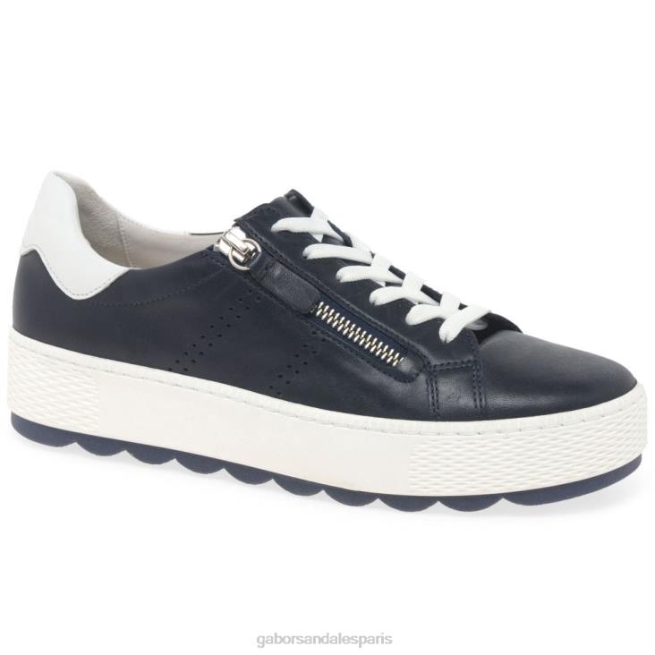 femmes Gabor minuit/blanc baskets décontractées étanches chaussure 4LHL135
