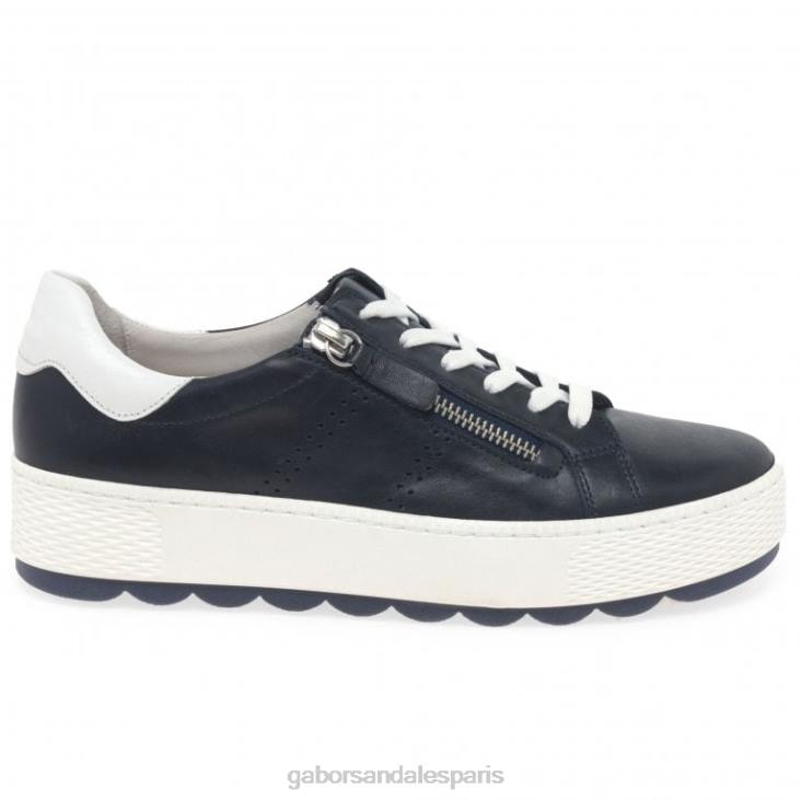femmes Gabor minuit/blanc baskets décontractées étanches chaussure 4LHL135