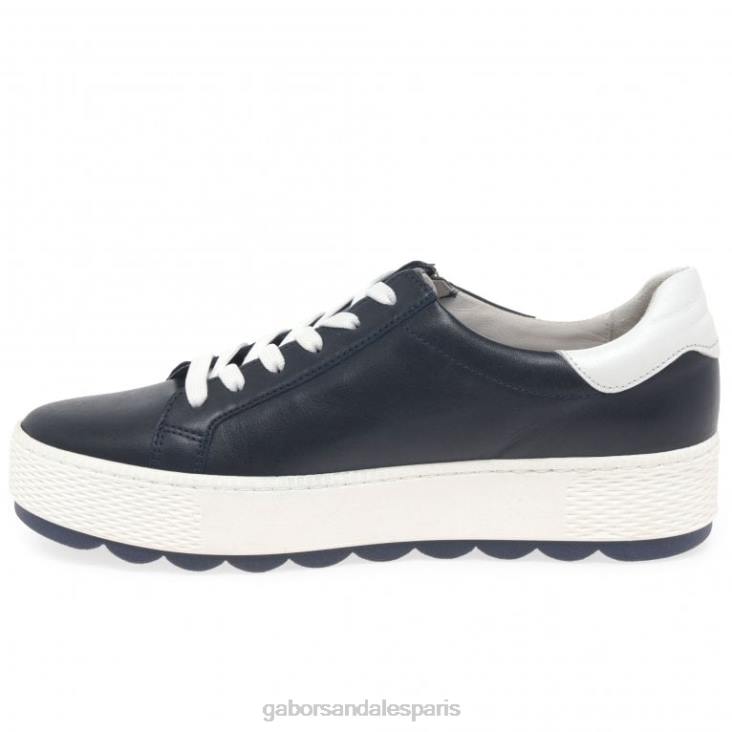 femmes Gabor minuit/blanc baskets décontractées étanches chaussure 4LHL135