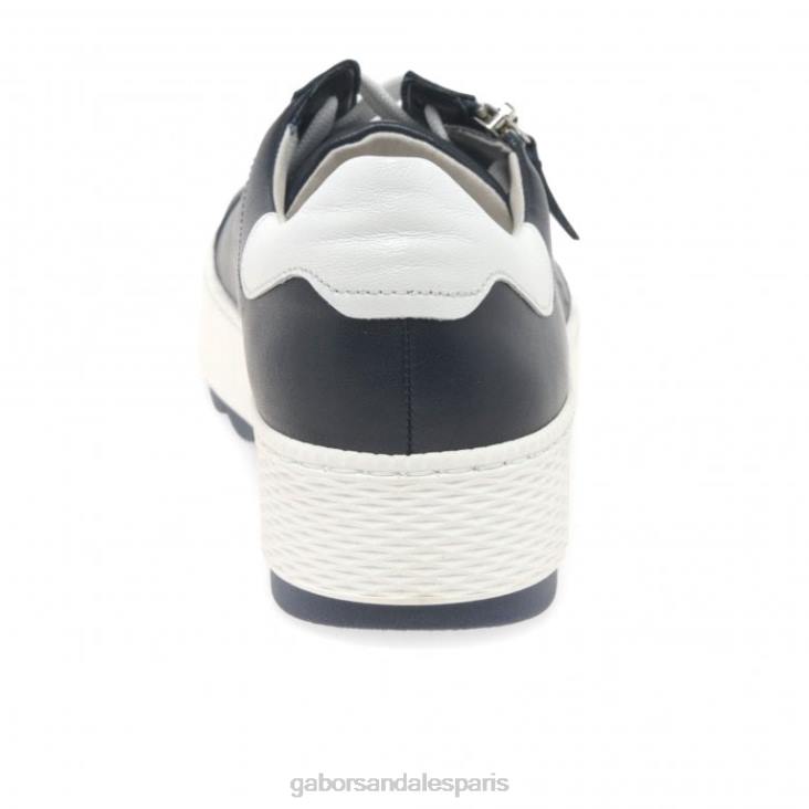 femmes Gabor minuit/blanc baskets décontractées étanches chaussure 4LHL135