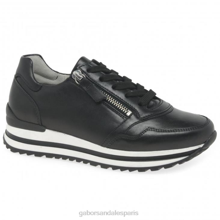 femmes Gabor noir baskets Nulon chaussure 4LHL147