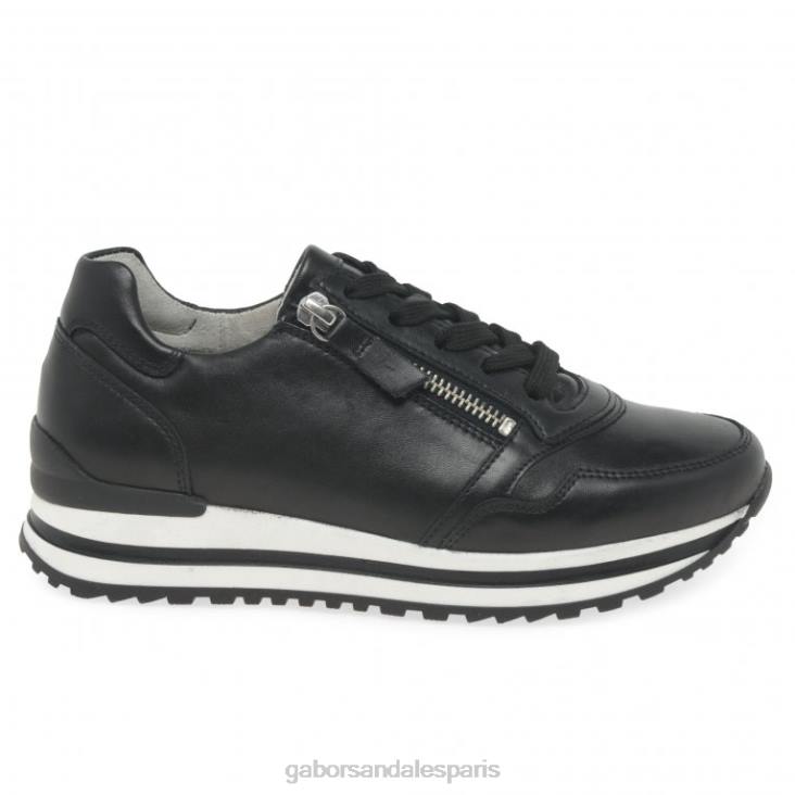 femmes Gabor noir baskets Nulon chaussure 4LHL147