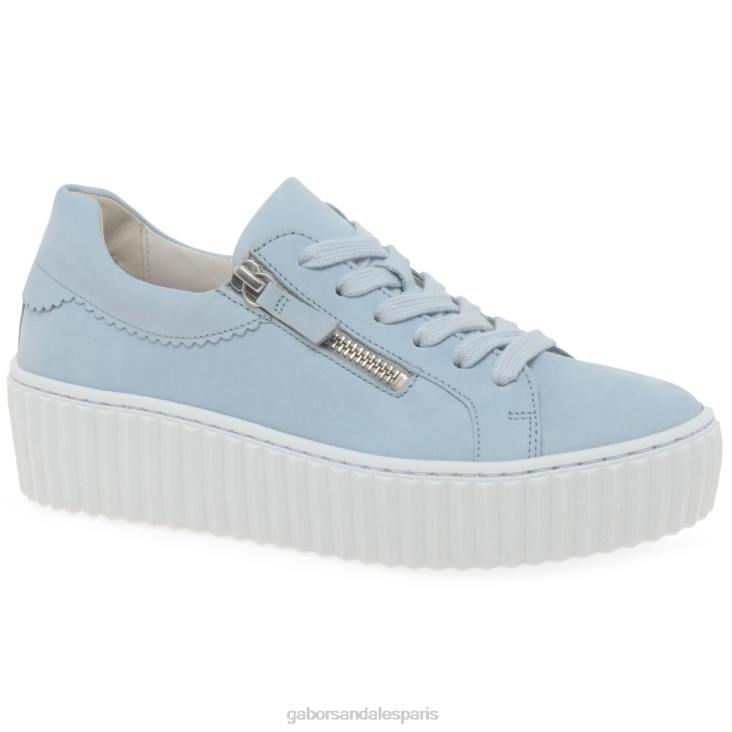 femmes Gabor nubuck ciel baskets Dolly chaussure 4LHL133