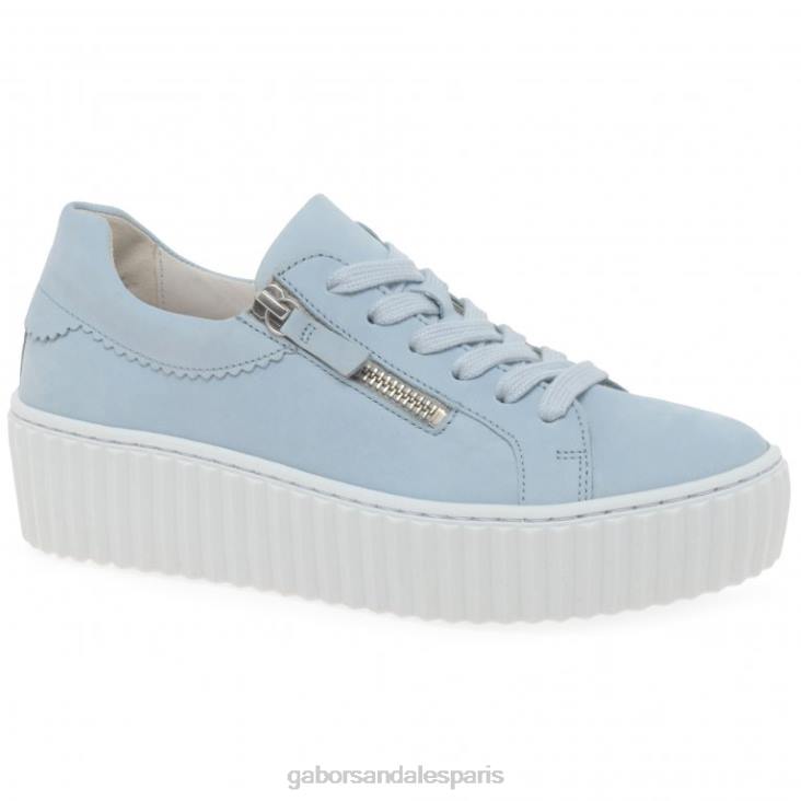 femmes Gabor nubuck ciel baskets Dolly chaussure 4LHL133