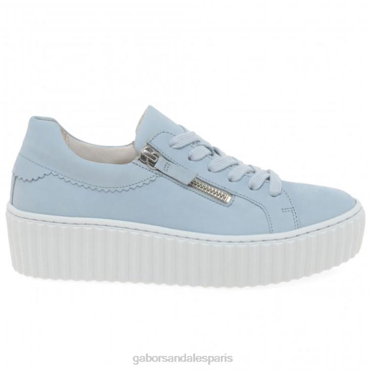 femmes Gabor nubuck ciel baskets Dolly chaussure 4LHL133