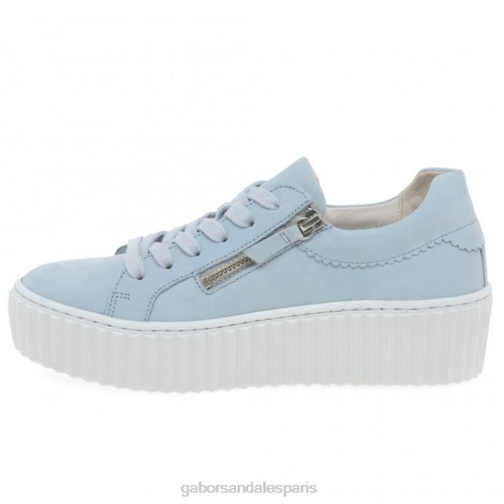 femmes Gabor nubuck ciel baskets Dolly chaussure 4LHL133