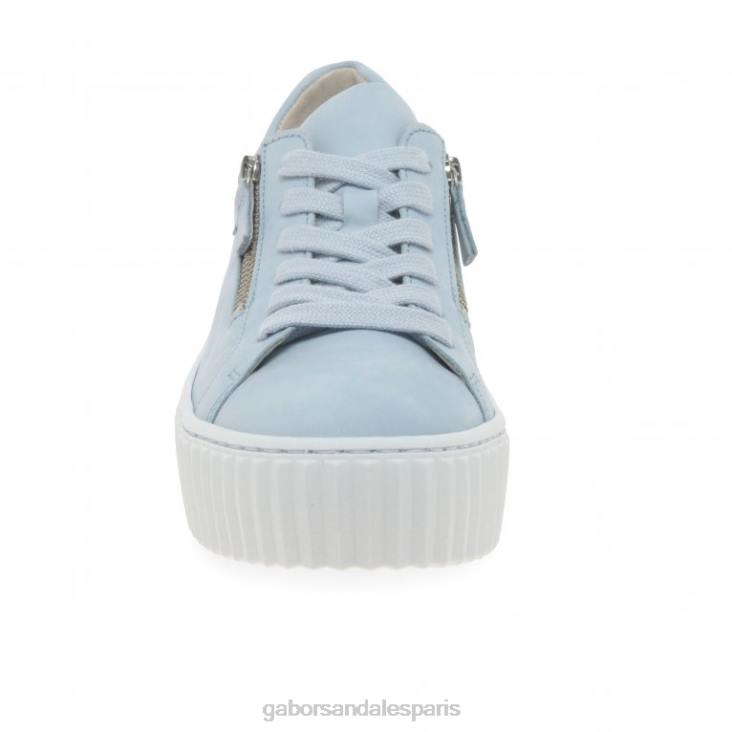 femmes Gabor nubuck ciel baskets Dolly chaussure 4LHL133