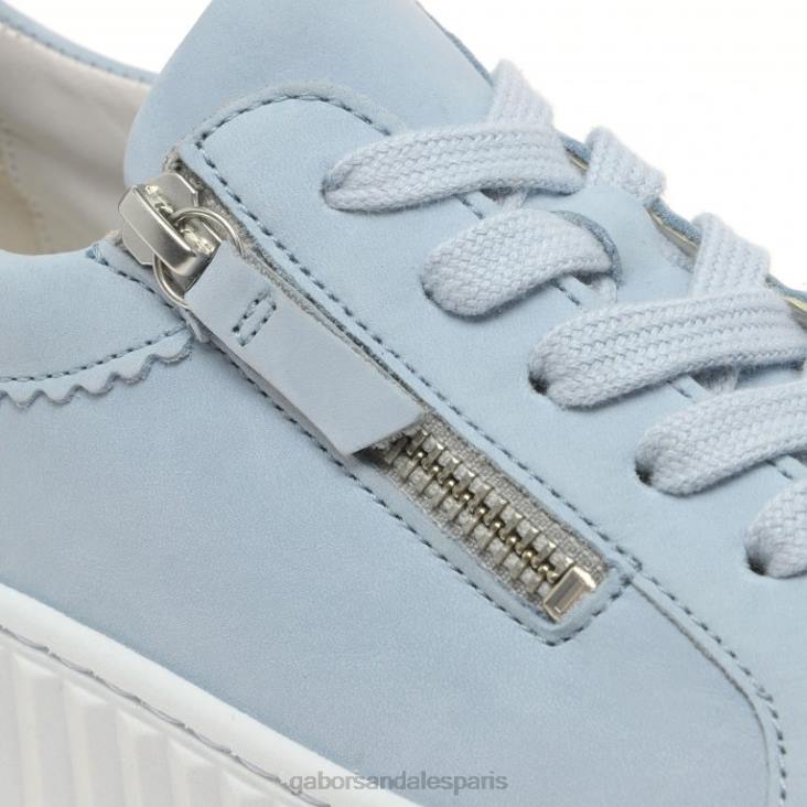 femmes Gabor nubuck ciel baskets Dolly chaussure 4LHL133