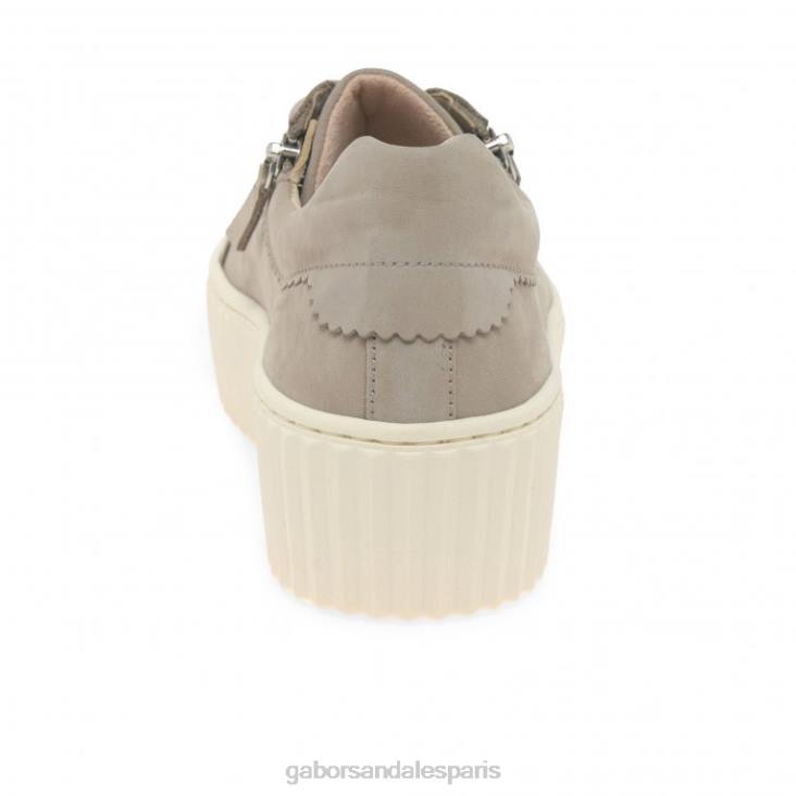femmes Gabor nubuck de lin baskets Dolly chaussure 4LHL131