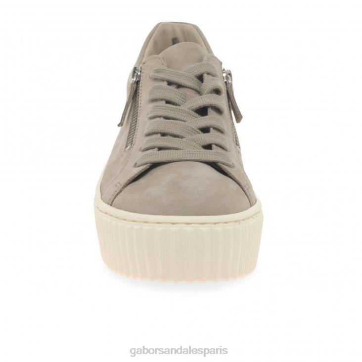 femmes Gabor nubuck de lin baskets Dolly chaussure 4LHL131