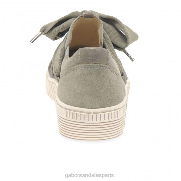 femmes Gabor salvia/daim bronze baskets casual valse chaussure 4LHL127