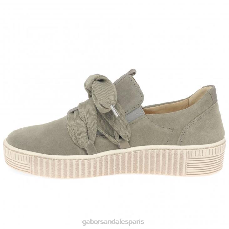 femmes Gabor salvia/daim bronze baskets casual valse chaussure 4LHL127