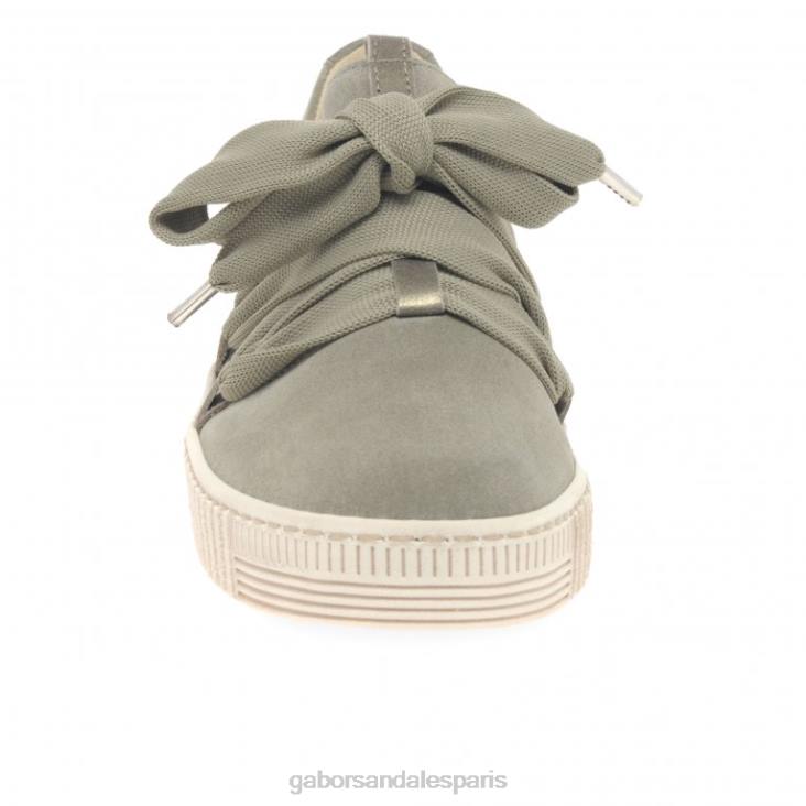 femmes Gabor salvia/daim bronze baskets casual valse chaussure 4LHL127